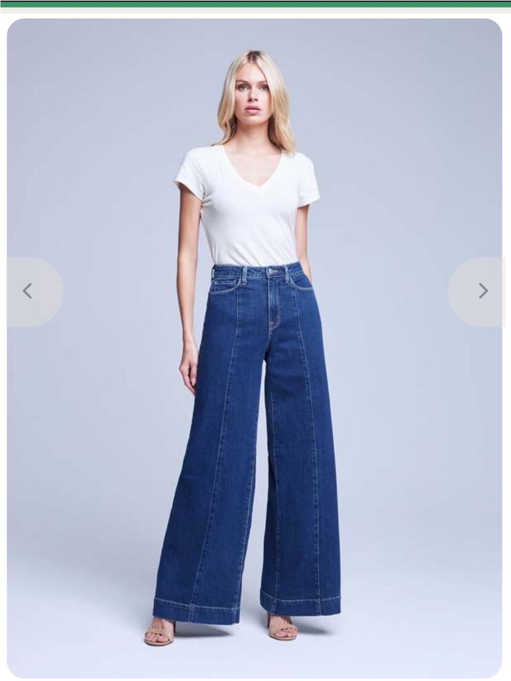 L’Agence Sandy jeans size 29 high-rise wide leg medium wash